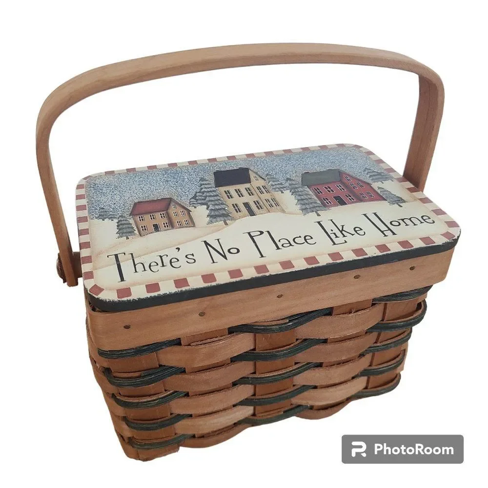 Vintage Crazy Mountain Basket There's No Place Like Home Artist Angela Anderson